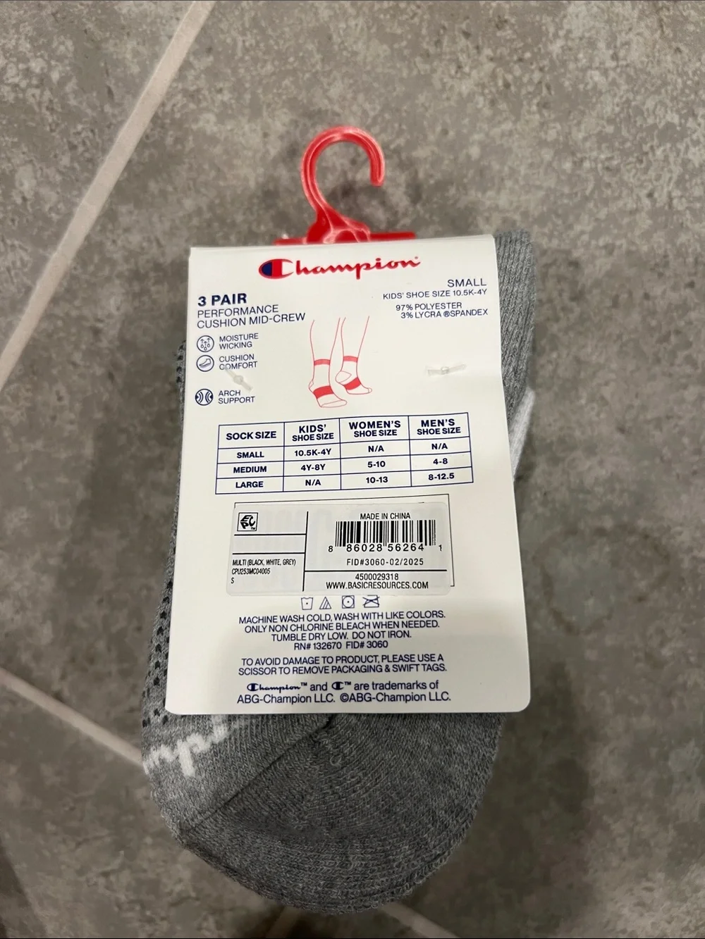 Champion All Sport Performance Mid Crew Socks 3pk